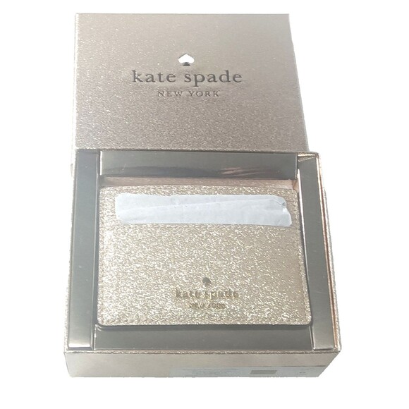 Kate Spade New York Handbags - Kate Spade New York Boxed Small Glimmer Glitter Slim Card Holder~Gold Retail $99